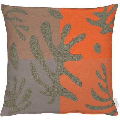 Kissenhülle APELT "Dora" Gr. 1, bunt (braun, orange), B:49cm H:0,5cm L:49cm, Polyester, Obermaterial: 100% Polyester, Kissenbezüge Image