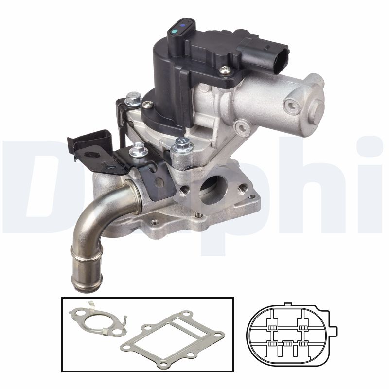DELPHI AGR-Ventil EG10613-12B1 12V für HYUNDAI KIA 284102A850 284202A850 Image