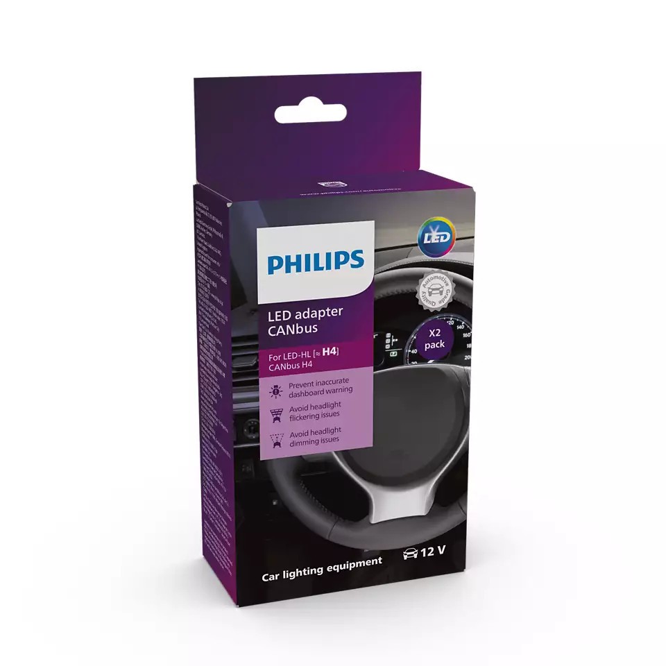 PHILIPS CANbus Adapter H4 LED (2stk.) 18960X2 Leitungssatz 12V Image