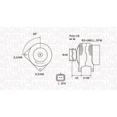 MAGNETI MARELLI Generator 14V 150A für RENAULT 8200229907 063731863010