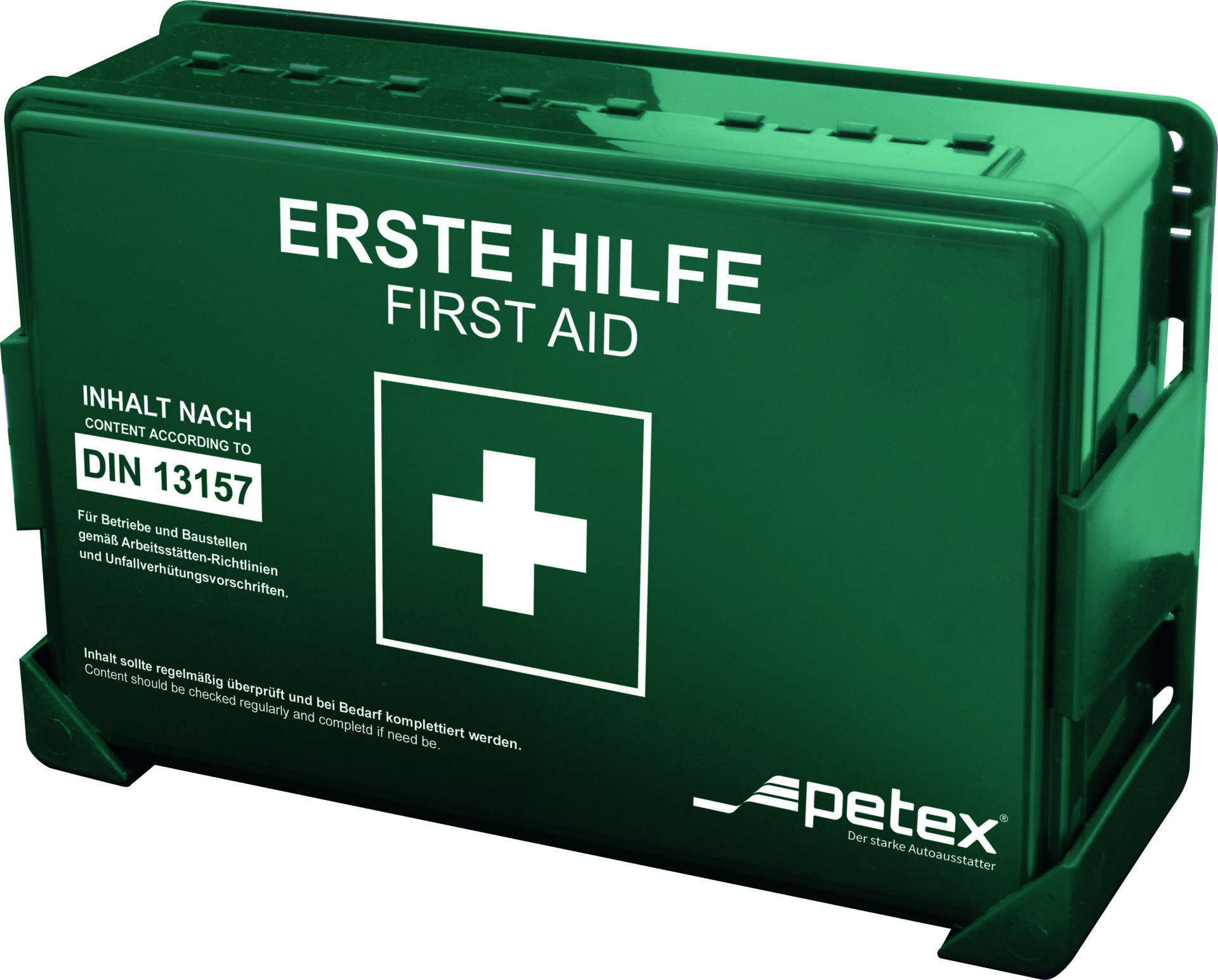 PETEX Betriebsverbandkasten DIN 13157:2021 inkl. Wandhalterung 43924213 Verbandkasten Image