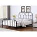 Gracie Oaks Jabus King Size Metal Bed in Matte Metal in Black | 52.5 H x 80.15 W x 84.35 D in | Wayfair 58D40F5D4DEC471BBCB8FDCD28133FEE