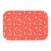 Anvazise Washable Puppy Pad Non-slip Anti-fade Bone Print Pattern Dog Mats Pet Accessories Dark Orange M