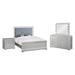 Everly Quinn Noorjaha 4 - Piece Bedroom Set in Silver Metallic Upholstered in Gray/White | 62.5 H x 79.4 W x 86.1 D in | Wayfair