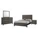 Latitude Run® Woodinville 4 - Piece Bedroom Set in Gray Oak & Black Wood in Black/Brown/Gray | 57 H x 63.9 W x 84.1 D in | Wayfair