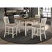 Red Barrel Studio® Egista Counter Height Dining Set w/ Drop Leaf in & Cream Wood/Upholstered in Brown | 36.5 H in | Wayfair