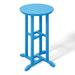 Lark Manor™ Asaiah Round Outdoor Bar Table Plastic in Blue | 37 H x 27 W x 27 D in | Wayfair 2B55C49270C5405CA867DA0D1FAB1C7D