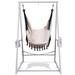 Arlmont & Co. Swing Chair w/ Stand Cotton in Gray | 39 H x 9 W x 6 D in | Wayfair FD23658BC8264893A65CEC77F2A0FD06