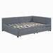 Latitude Run® Daybed w/ 2 Storage Drawers Upholstered/Linen in Black | 27.6 H x 57.9 W x 78.9 D in | Wayfair 22BAE1E9C6CD474288238A1E78330C5D