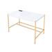 Mercer41 Zuo 42" W Rectangle Writing Desk Wood in White | 30 H x 42 W x 20 D in | Wayfair E43C842D61A2458387C718DA7678F1F0