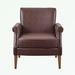 Armchair - Red Barrel Studio® Kaselyn 29.5" Wide Armchair, Leather in Brown | Wayfair 60A559B6AD7540619A0718B6B75D474F