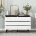 George Oliver Kohutka 6 Drawer 47.2" W Double Dresser Wood in Brown/White | 30.7 H x 47.2 W x 15.74 D in | Wayfair 7C74F354E4754AF08DFF55B3171DEC85