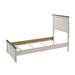 Red Barrel Studio® Kynzley Panel Bed Frame w/ Headboard Wood in Brown/White | 52.09 H x 43.39 W x 80.07 D in | Wayfair