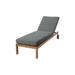 Willow Creek Designs Venice Outdoor Teak Chaise Lounge Wood/Solid Wood in Brown/White | 16.25 H x 25.75 W x 80 D in | Wayfair VEN-LN-CHLN-54048