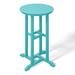 Lark Manor™ Asaiah Round Outdoor Bar Table Plastic in Blue | 37 H x 27 W x 27 D in | Wayfair 6A7F128512054E538699DC8C68448CE9