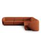 Canapé d'angle modulable symétrique 6 places chenille Terracotta