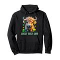 Glückliche Heilige Kuh, niedliches schottisches Highland-Kalb, Schottland-Klee Pullover Hoodie