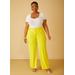 Plus Size High Rise Crepe Trousers