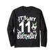 Lustige Mütze mit Aufschrift "It's My 11th Birthday", Fußball, 11 Jahre alt Langarmshirt