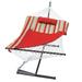 11 ft. Cotton Rope Hammock Stand - Pad & Pillow Combination Red & Multi Color