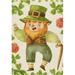 GZHJMY Garden Flag Double Sided St. Patrick S Day Cute Leprechaun Fade Resistant Burlap Seasonal Flags 12x18 Inch Yard Flag for Outside Lawn Patio Porch House Decor Yard Flags