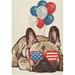 GZHJMY Garden Flag Double Sided Pug Dog Balloons Fade Resistant Burlap Seasonal Flags 12x18 Inch Yard Flag for Outside Lawn Patio Porch House Decor Yard Flags
