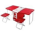 Bomrokson - Multi-Function Rolling Cooler Picnic Camping Outdoor W/Table & 2 Chairs Outdoor Picnic Foldable Upgraded Stool Heat Insulation Box