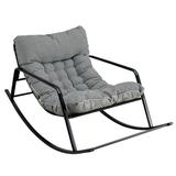 Kelfluxion Rocking Chair Indoor & Outdoor Patio Lounge Rocking Chair with Thick Cushion for Relaxing Reading Napping Comfortable Modern Rocker Chair for Living Room Front Porch Backyard