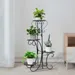 Metal Flower Pot Plant Stand Display Shelf Multilayer Rack Indoor Outdoor 4 Tier