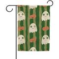 GZHJMY Polyester Pumpkin Ghost Garden Flags Outdoor Decotative Flags with Double Sided Printings for Christmas Halloween Birthday Party and Daily Use12x18 inches 28x40 inches Yard Flags