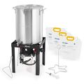 Turkey Deep Fryer with Propane Burner Set 30 Qt. Turkey Fryer for Outdoor Cooking 50 000 BTU with Oil Bags Ideal for Cooking Turkey Crawfish Crab