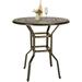 VIVIJASON 38.3 Patio Height Bar Table All-Weather Cast Aluminum Bar Bistro Table Outdoor Patio Round Dining Table with Umbrella Hole for Balcony Lawn Garden Backyard Antique Bronze