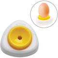 Egg Opener Tool Egg Hole Puncher Semi-Automatic Egg Shells Pinhole Beater Egg Piercer Pricker Dividers Beater with Lock for Raw/Soft Hard Boiled Egg (Yellow)