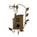 Hesxuno Metal Bird House with Poles Outdoor Metal Bird House Stake Bird House for Patio Backyard Patio Outdoor Garden Decoration