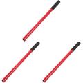 3 Pieces Car Gadgets Small Space Car Jack Pole Lever Handle Car Jack Supply Jack Handle Accessories Vertical Red Steel