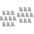 20 Pcs Shelf Bracket Clip Wire Rack Shelving Glass Mounting Clip Shelf Hardware Adjustable Shelf Pegs Shelf Clips