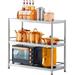 Stainless Steel Shelves 3 Tier Storage Shelves for Kitchen Garage Shelves Heavy Duty Shelving Metal Shelving Units and Storage Kitchen Industrial Storage Rack