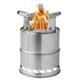Portable Wood Burning Stove Camping Stove Foldable Stainless Steel Backpacking Stove Camping Cookware Rocket Stove Solid Alcohol stove for Camping Hiking Picnic Indoor Outdoor