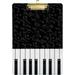 GZHJMY Vintage Piano Keys and Musical Symbols Clipboards for Kids Student Women Men Letter Size Plastic Low Profile Clip 9 x 12.5 in Golden Clip Whiteboard Clipboards