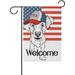 GZHJMY American Flag Cute Puppy Dog Garden Flag 28 x 40 Inch Vertical Double Sided Welcome Yard Garden Flag Seasonal Holiday Outdoor Decorative Flag for Home Decor Farmhouse Party Yard Flags