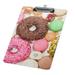 Hidove Acrylic Clipboard a Lot of Different Multicolored Sweets Standard A4 Letter Size Clipboards with Silver Low Profile Clip Art Decorative Clipboard 12 x 8 inches