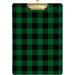 GZHJMY Green Buffalo Plaid Tartan Clipboards for Kids Student Women Men Letter Size Plastic Low Profile Clip 9 x 12.5 in Golden Clip Whiteboard Clipboards