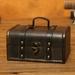 Oneshit European Style Suitcase Cosmetic Storage Box Desktop Organizer Wooden Box Storage Trunks & Bag