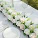 BalsaCircle 6 Cream Ivory Artificial Rose Flower Panels Silk Floral Wedding Party Decorations Table Centerpiece