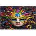 FREEAMG 1000 Pieces Mardi Gras Carnival Mask Feathers Jigsaw Puzzle for Adults Teens Kids Fun Family Game for Holiday Toy Gift Home Decor