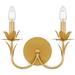 Maria 2-Light Gold Leaf Wall Sconce