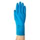 Ansell ALPHATEC 87-195 Blue Latex Food Industry Work Gloves, Size 6.5-7 S, Latex Coating