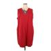 Tommy Hilfiger Casual Dress - Shift: Red Print Dresses - New - Women's Size 2X