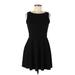 Alice + Olivia Casual Dress - Mini: Black Solid Dresses - Women's Size 8