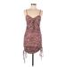 Shein Casual Dress - Mini: Burgundy Dresses - Women's Size Medium